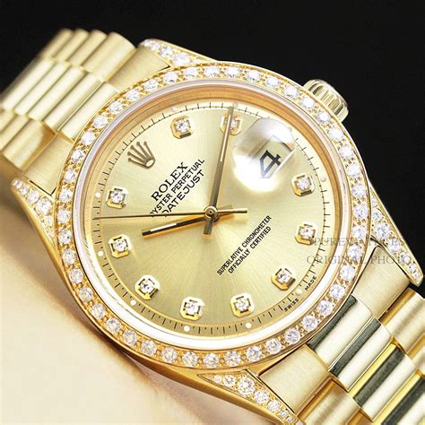 used men's rolex with diamonds